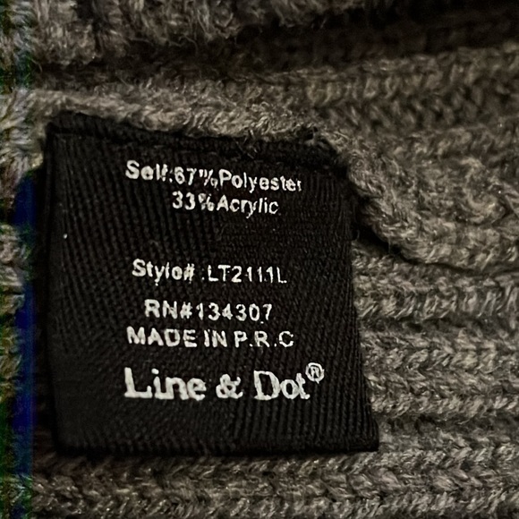 Line & Dot off the shoulder ribbed gray sweater boho fringe tassels XS new - Picture 8 of 8